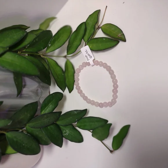 Pink Quartz 6mm Bracelet - Picture 2 of 2